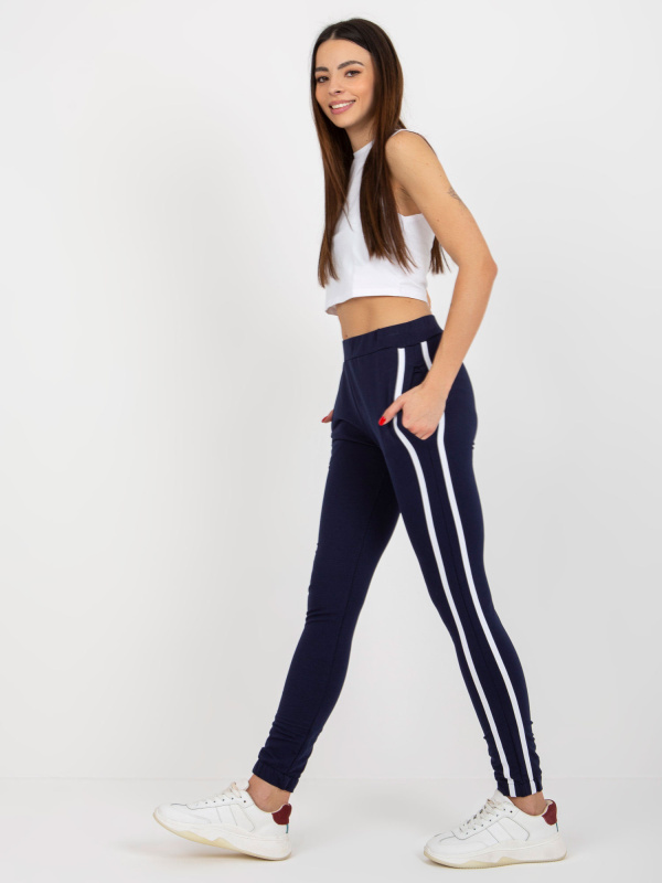 Dámské tepláky LO-DR-LK-238.22X RUE PARIS Barva: Modrá, Velikost: XL