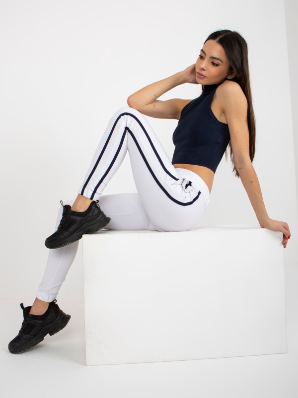 Dámské tepláky LO-DR-LK-238.09 RUE PARIS Barva: Bílá, Velikost: XL