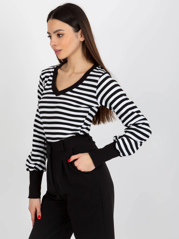 Dámská halenka RV BZ 8612.03 černá a bílá - FPrice L/XL
