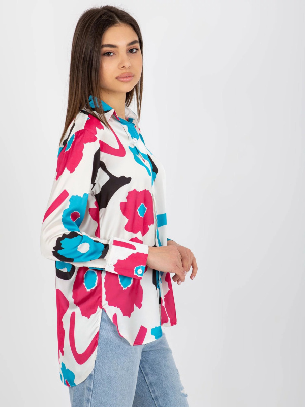 Dámská košile 509016.06 bílo-modro-růžová - FPrice L/XL