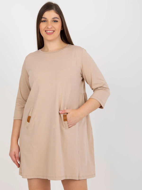 Šaty RV SK 6274.36P camel L/XL