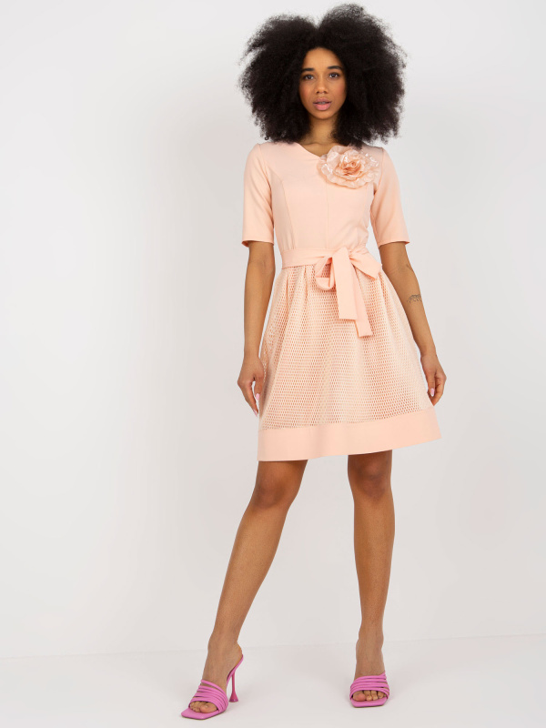 LK SK 506551 šaty.76P broskev 40