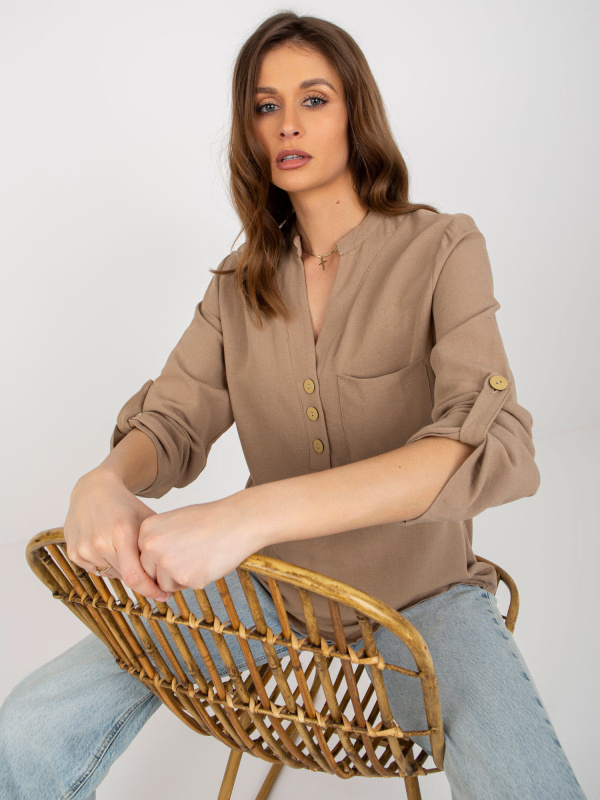 Halenka WN-KS-VE51.11X RUE PARIS Barva: Béžová - tmavě, Velikost: M