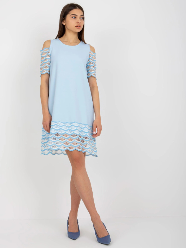 LK SK 506654 šaty.52 světle modrá 38