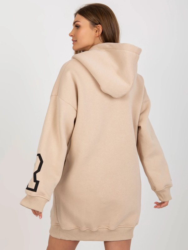 Dámská mikina EM-BL-753.29 ex moda Barva: Béžová, Velikost: UNI