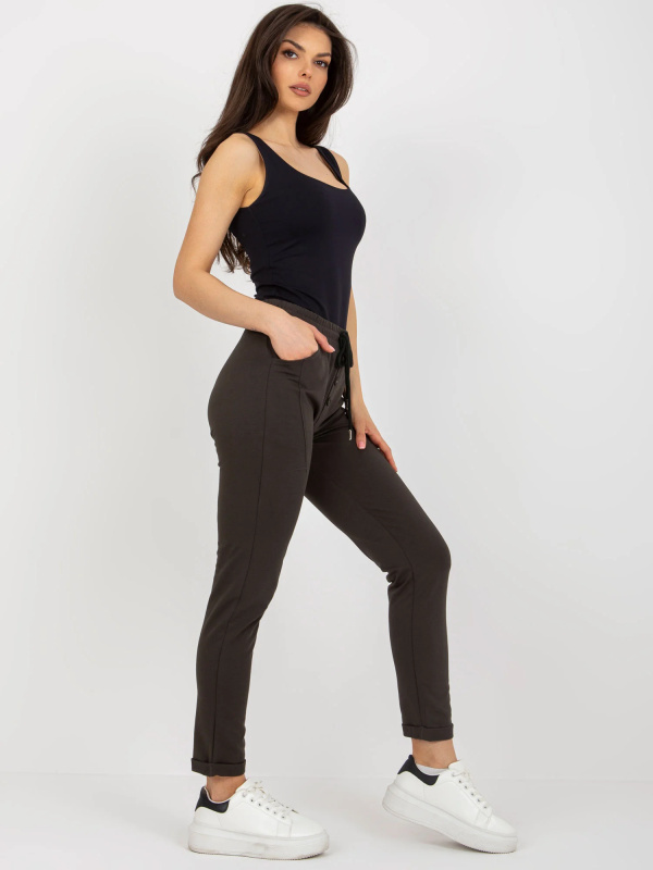 Tepláky RV DR 8694.37 tmavá khaki S/M