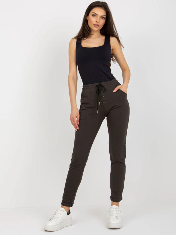 Tepláky RV DR 8694.37 tmavá khaki L/XL
