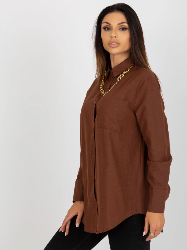 Košile ke KS 7183.81P hnědá M