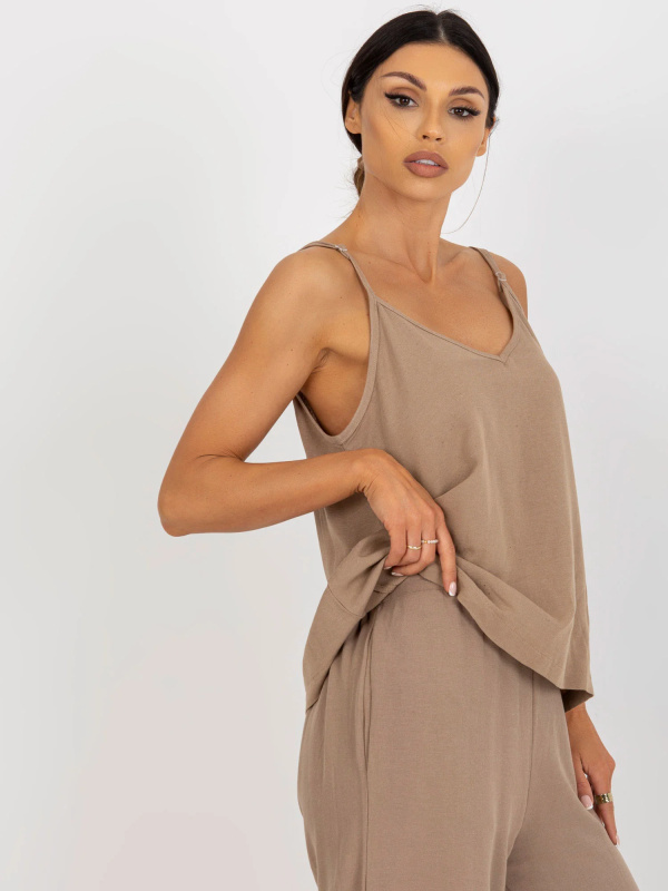 Och Bella Top-TW-TP-BE-A290.33P Barva: Béžová - tmavě, Velikost: XL