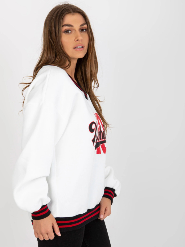ex moda Dámská mikina EM-BL-754.38 Barva: Bílá, Velikost: UNI