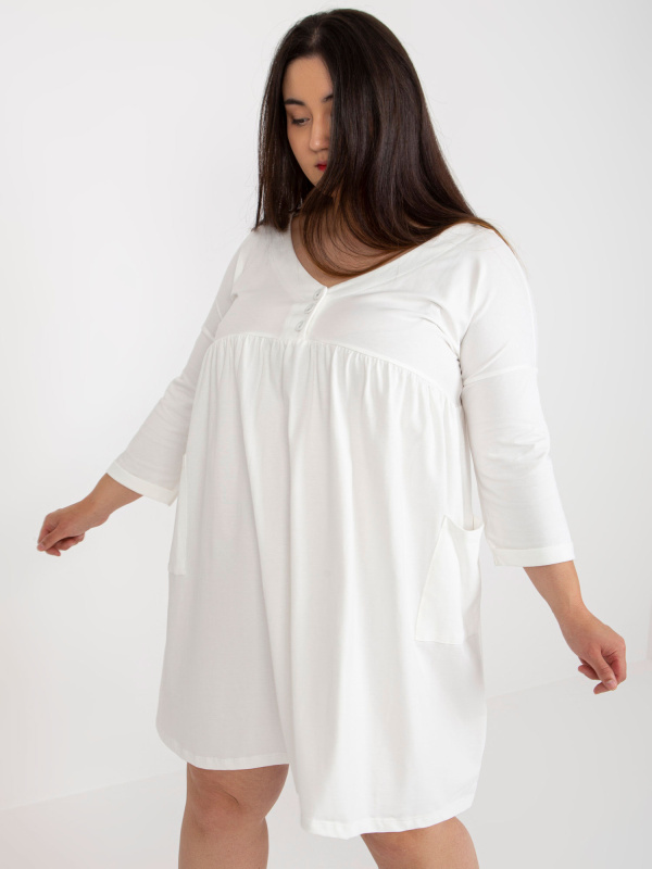 Šaty Plus Size RV-SK-8529.37P RELEVANCE Barva: Tělová, Velikost: UNI