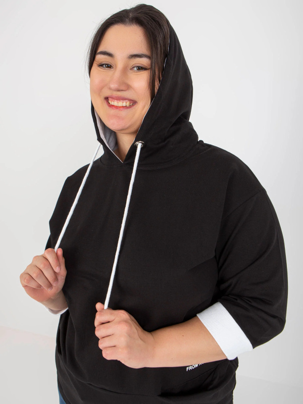 Tunika Plus size -RV-TU-8241.54P RELEVANCE Barva: Černá, Velikost: UNI