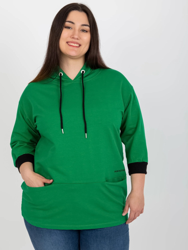 Tunika Plus size -RV-TU-8241.54P RELEVANCE Barva: Zelená, Velikost: UNI