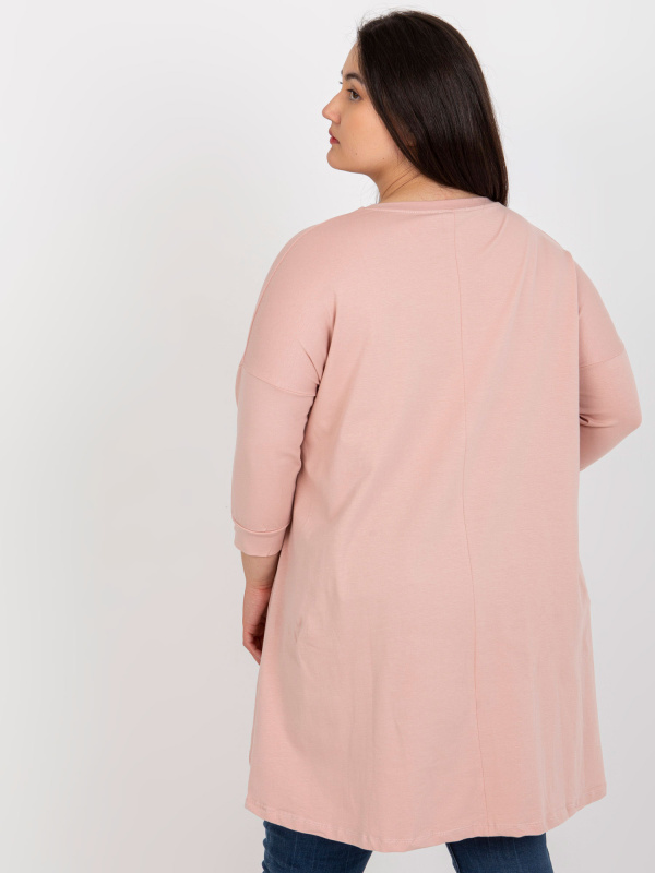 Tunika Plus size RV-TU-7779.69 RELEVANCE Barva: Růžová - světle, Velikost: UNI