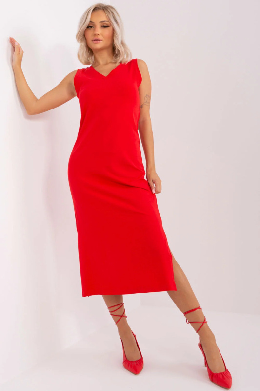 Och Bella Šaty -TW-SK-BL-R1042.02 Barva: Červená, Velikost: XL