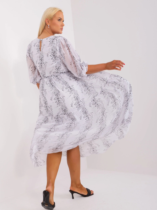 LK SK 509344 šaty.37 bílé a černé M/L