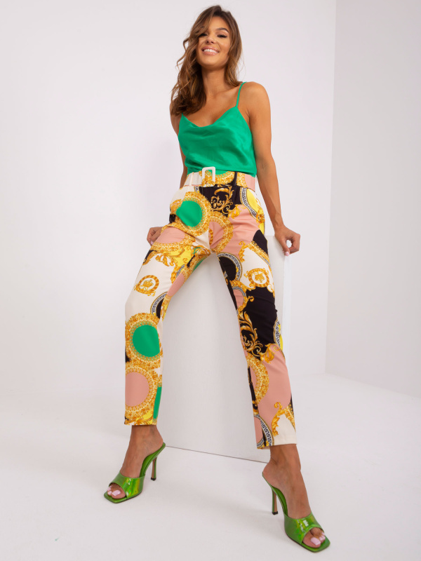 Kalhoty DHJ SP 12787D.23X černá a béžová S