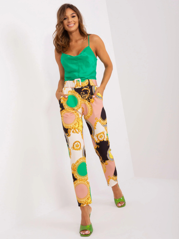 Kalhoty DHJ SP 12787D.23X černá a béžová M