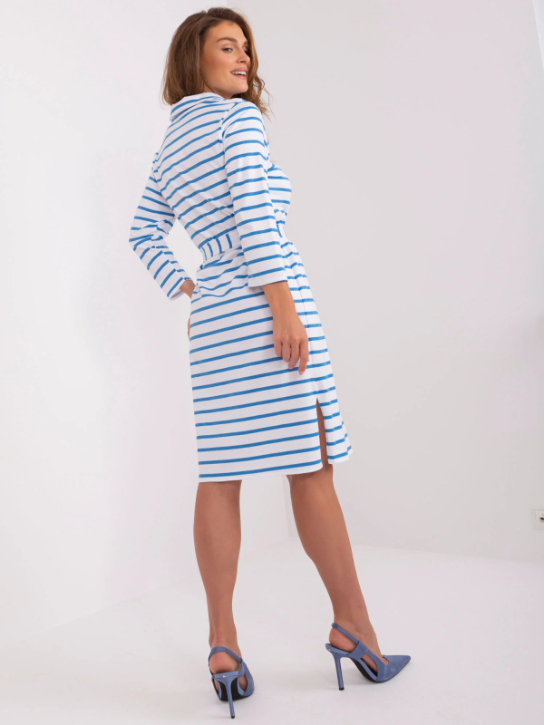 LK SK 509299 šaty.74 bílá a modrá S/M