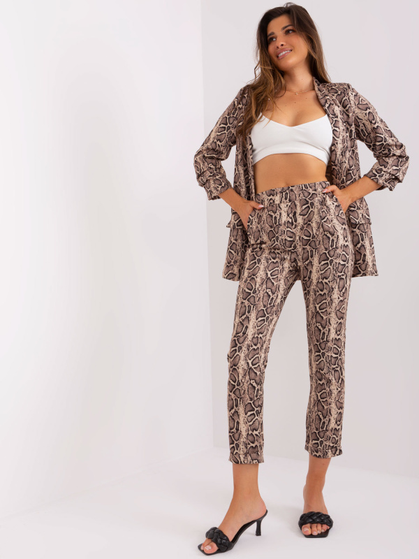 DHJ kalhoty SP 13926 3.67P černá a béžová S