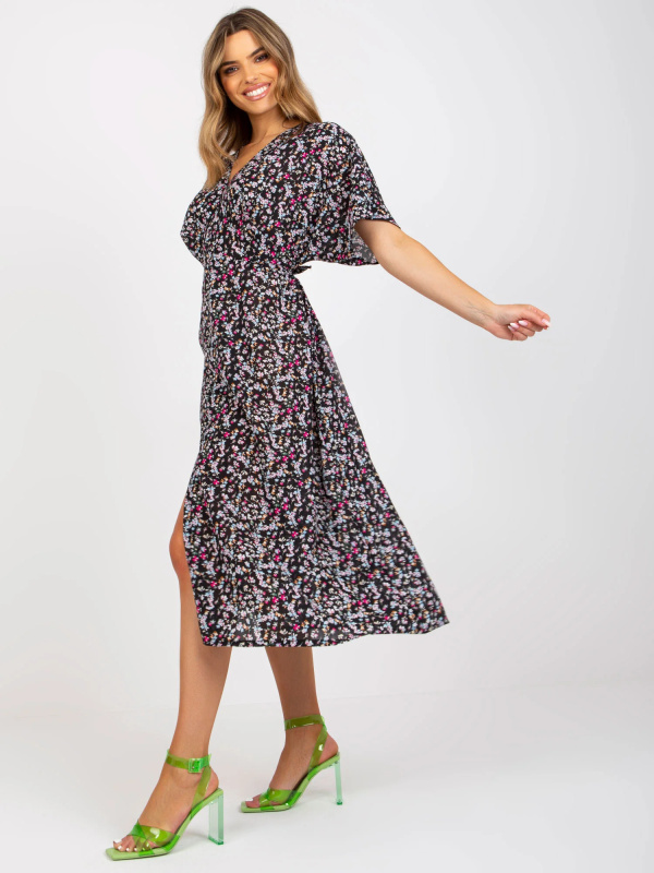 RUE PARIS Dámské šaty CHA-SK-0845-4.06 Barva: Černá, Velikost: L/XL