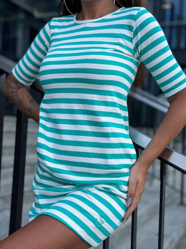 TW SK 2092 šaty.83P bílá zelená S