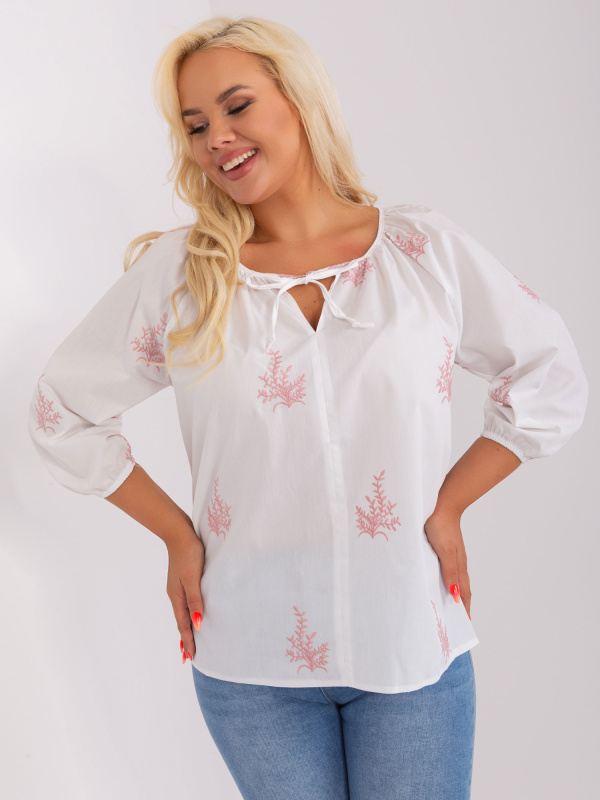 Halenka LK BZ 509324 1.81P bílá a růžová M/L