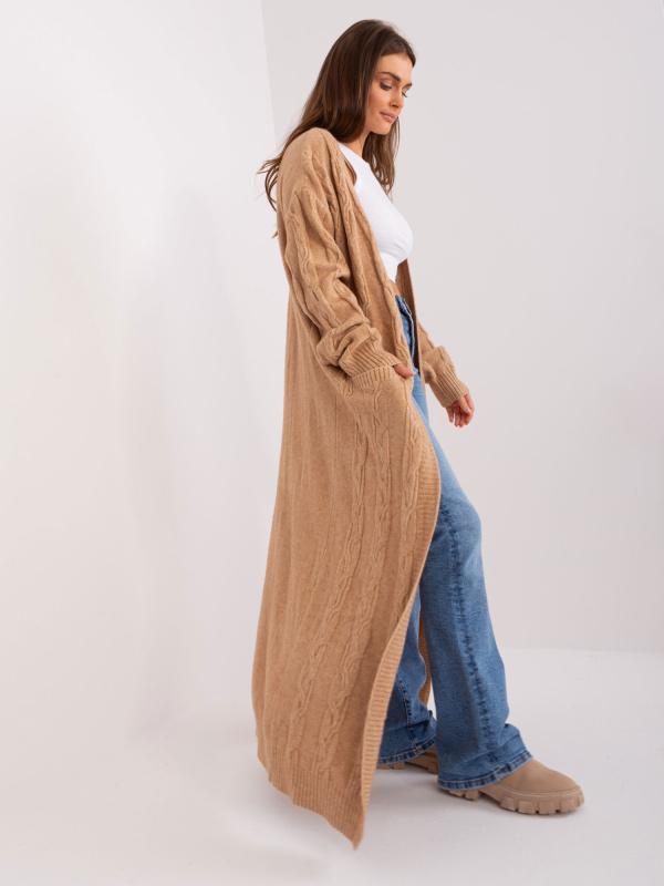 Wool Fashion Italia Kardigan-AT-SW-2395.30 Barva: Hnědá, Velikost: UNI
