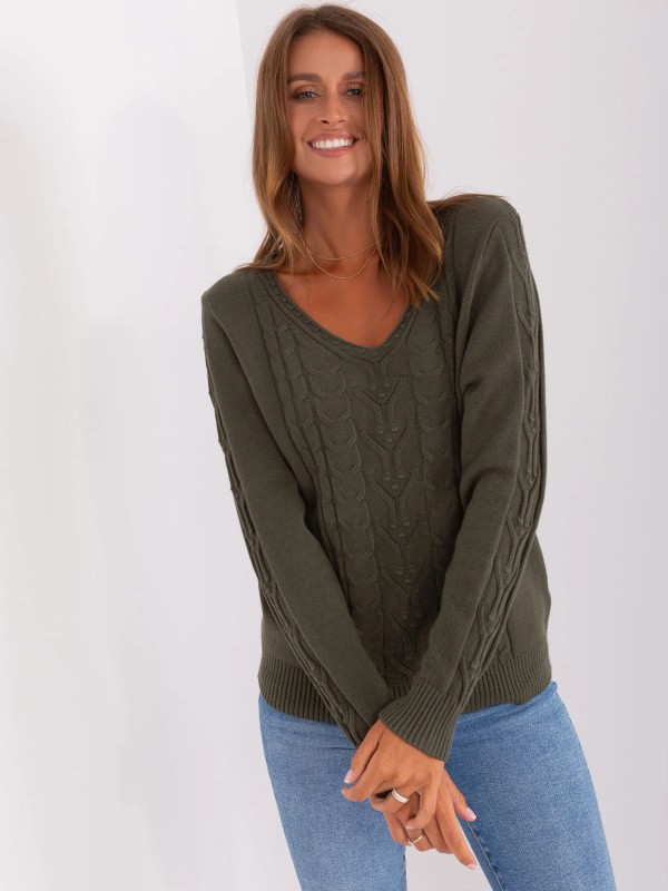 Svetr AT SW 2329.98P tmavě khaki jedna velikost