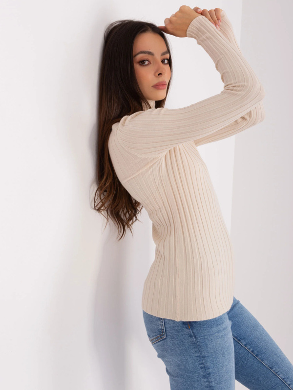 Jumper PM SW 1087.09 světle béžová M/L