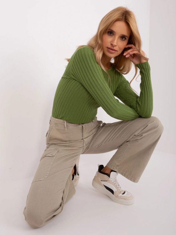 PM SW PM1089 Svetr.09P khaki S/M