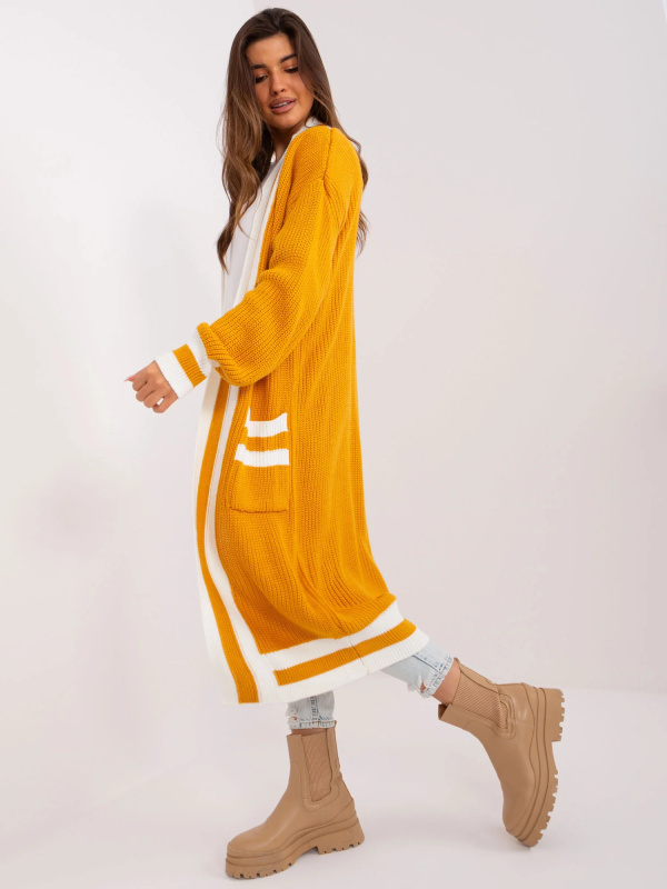 Cardigan BA SW 0291 1.56P tmavě žlutá jedna velikost