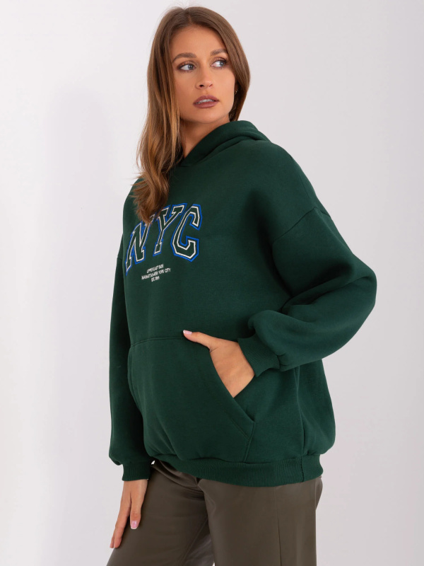 FA BL 8808 mikina.95 tmavě zelená jedna velikost