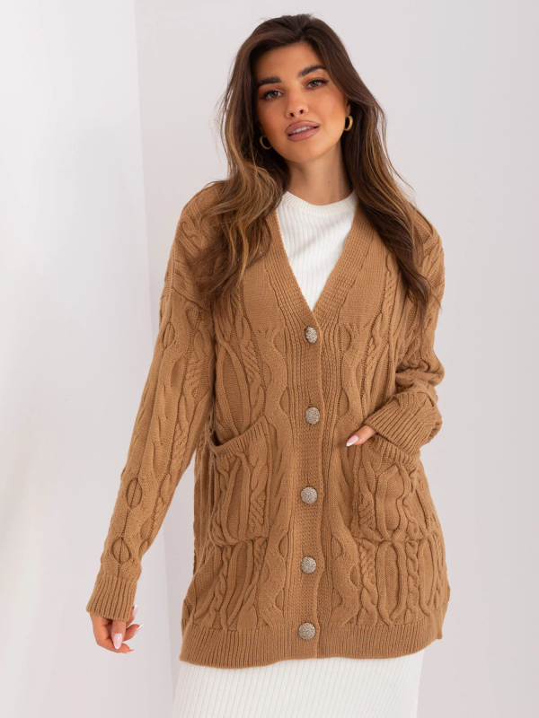Cardigan BA SW 0241.89P camel jedna velikost