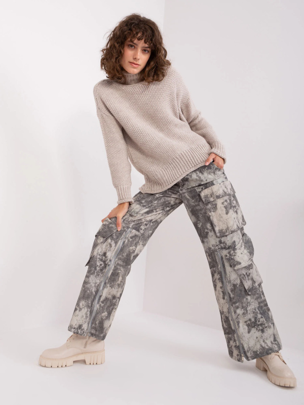 BA SW 8049 jumper.41X béžová jedna velikost