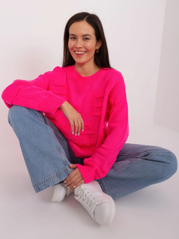 Jumper BA SW 8053.31 fluo růžový jedna velikost