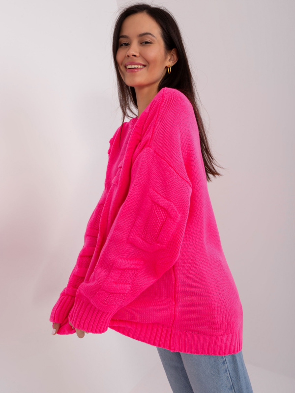 Jumper BA SW 8053.31 fluo růžový jedna velikost