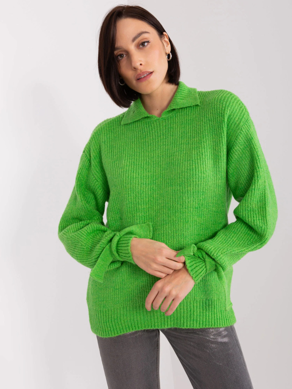 BA SW 0305 jumper.67P světle zelená jedna velikost