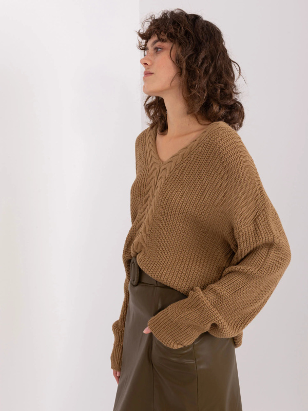 BA SW 8028 jumper.36P velbloud jedna velikost