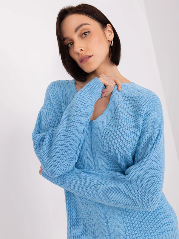 BA SW 8028 jumper.32 světle modrá jedna velikost