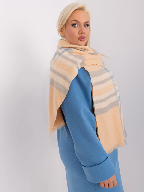 Wool Fashion Italia Šála -AT-SZ-23125-1.26 Barva: Hnědá, Velikost: UNI
