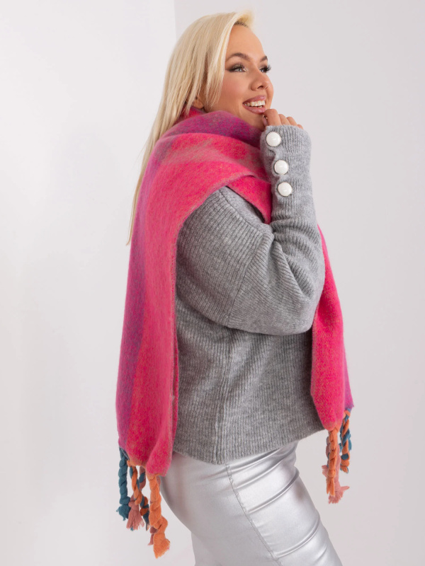 Wool Fashion Italia Šála AT-SZ-2316.79 Barva: Růžová - tmavě, Velikost: UNI