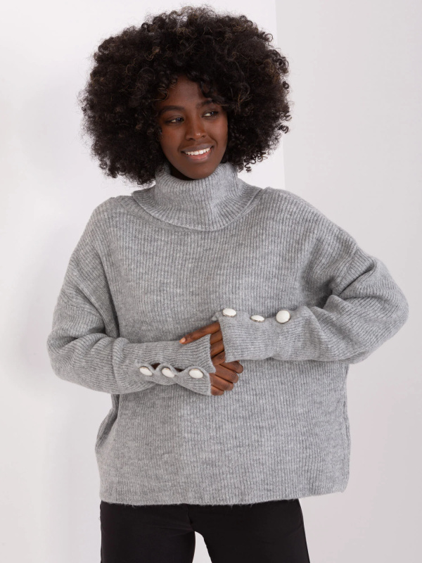 Jumper BA SW 015.01P šedá jedna velikost