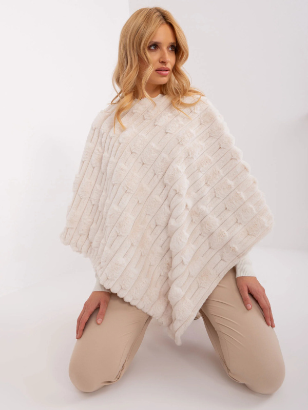 Poncho AT PN 2347.68 ecru jedna velikost