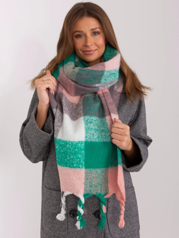 Wool Fashion Italia Šála -AT-SZ-2313501.97 Barva: Zelená, Velikost: UNI
