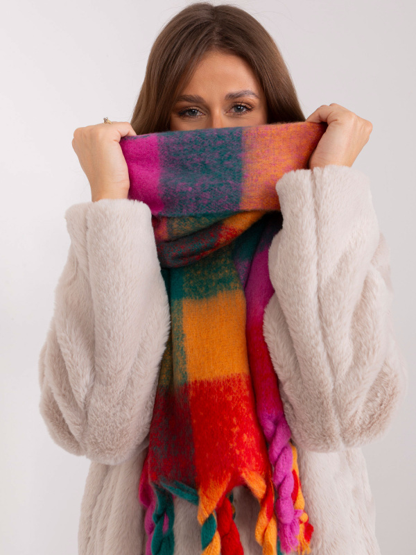 Wool Fashion Italia Šála -AT-SZ-2313501.97 Barva: Zelená - tmavě, Velikost: UNI