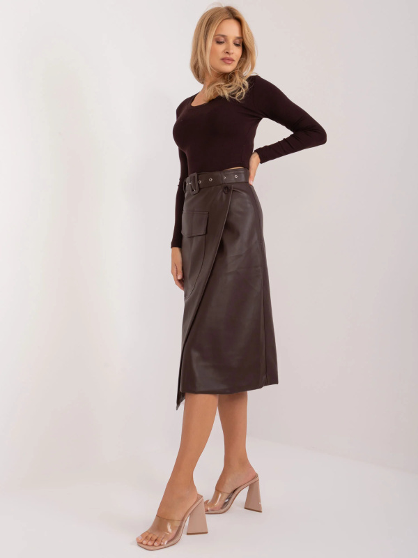 EM SD sukně B9326.64 tmavě hnědá M