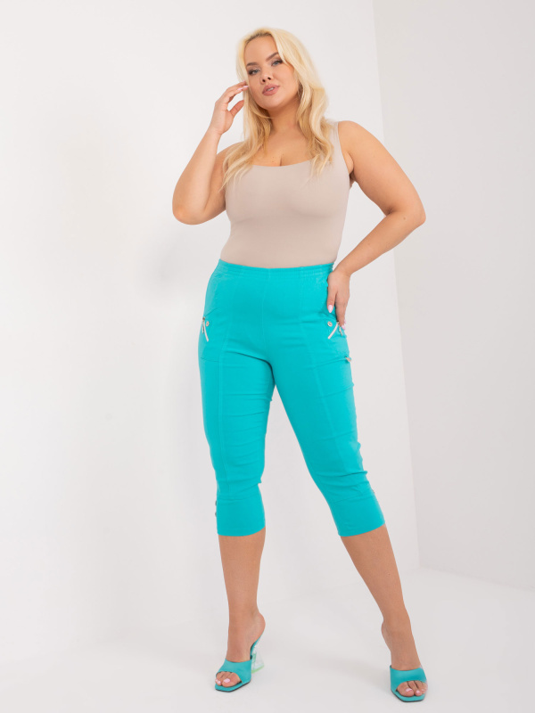 Kalhoty Plus Size AT-SP-73019.95 New Fashion Barva: Tyrkysová, Velikost: 52