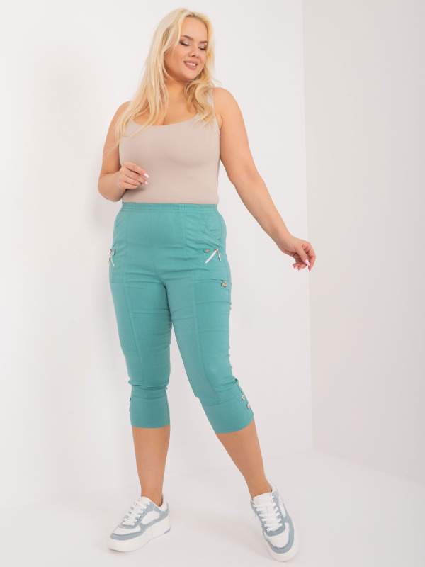 Kalhoty Plus Size AT-SP-73019.39 New Fashion Barva: Zelená, Velikost: 50