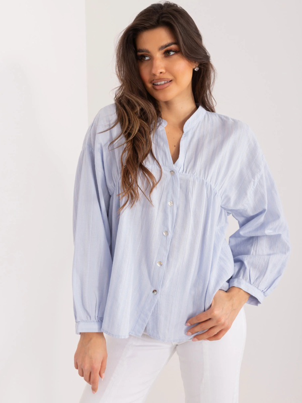 Halenka BP-KS-1142.21 BY POMMES LIFE Barva: Modrá - světle, Velikost: L